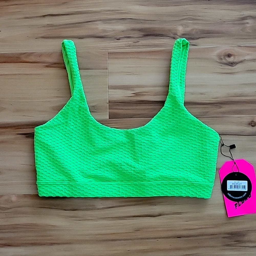 Infamous Swim Fluorescent Waffle Top size XL